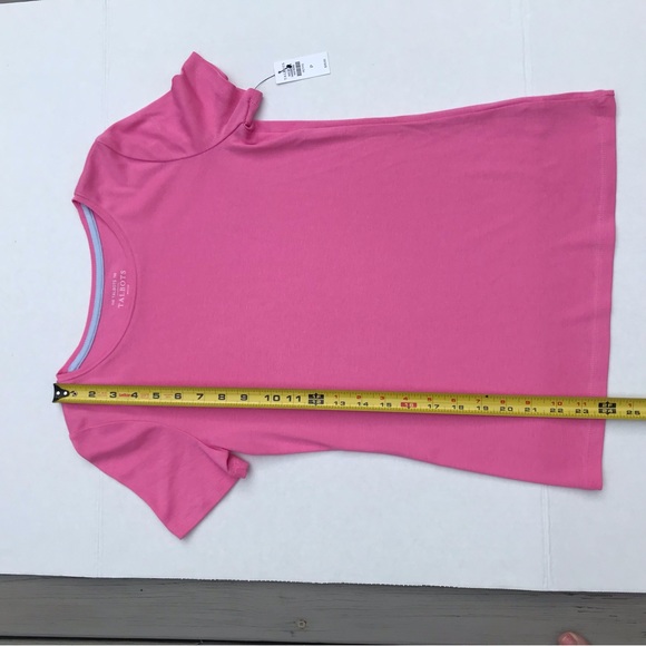 TALBOTS pink short-sleeved Pima cotton shirt NWT size Petite - Picture 5 of 6